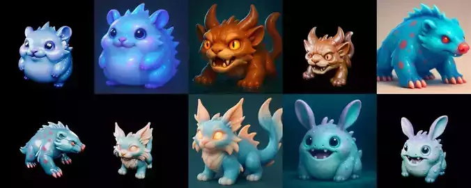 Aqua Animals bundle 11 pack 27 glb