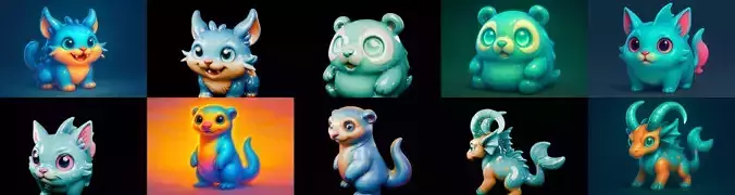 Aqua Animals bundle 10 pack 100 glb