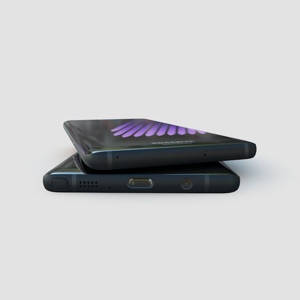 Samsung Galaxy Note7 Low-poly 3D model_1