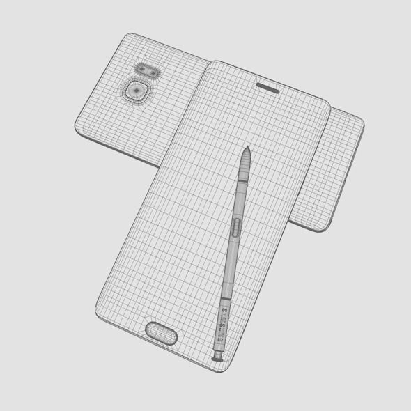 Samsung Galaxy Note7 Low-poly 3D model_5