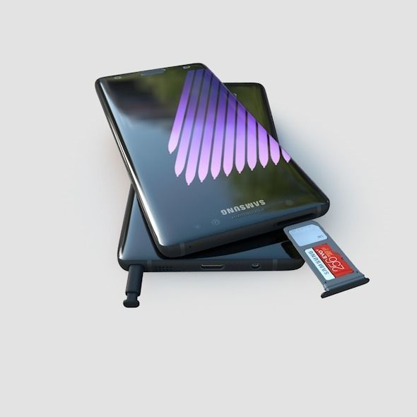 Samsung Galaxy Note7 Low-poly 3D model_2