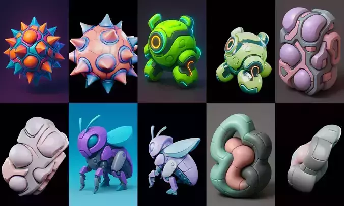 Abstract Shape bundle 3 pack 100 glb