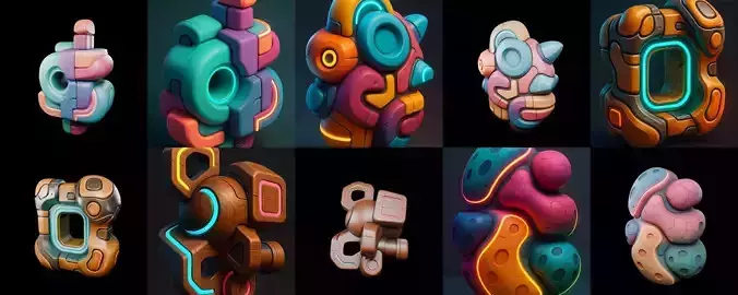 Abstract Shape bundle 20 pack 100 glb