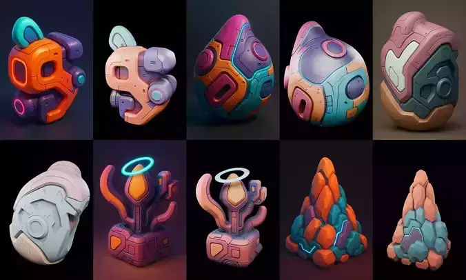 Abstract Shape bundle 16 pack 100 glb