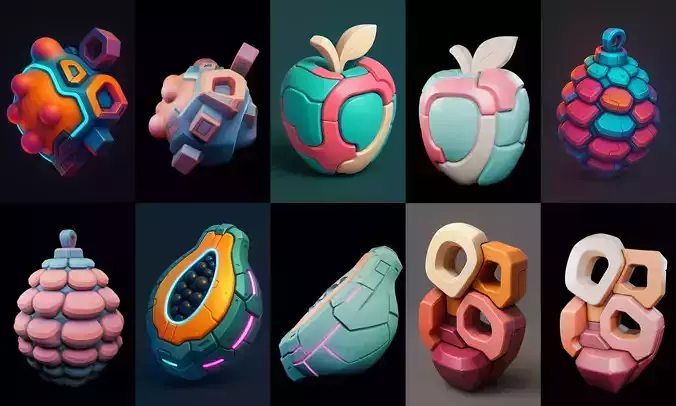 Abstract Shape bundle 15 pack 100 glb