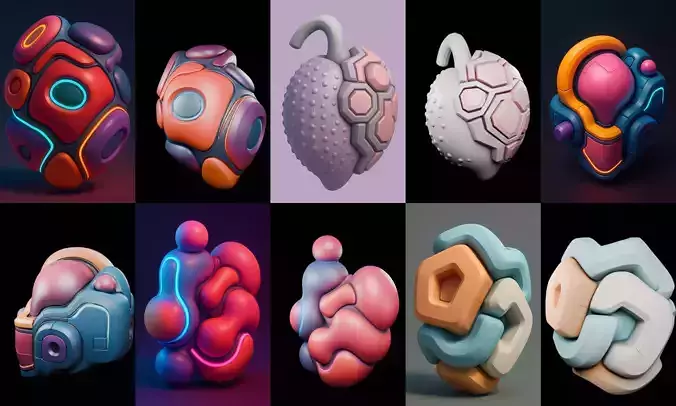 Abstract Shape bundle 13 pack 100 glb