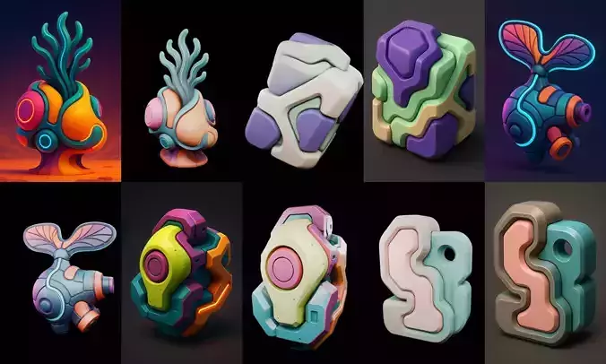 Abstract Shape bundle 12 pack 100 glb