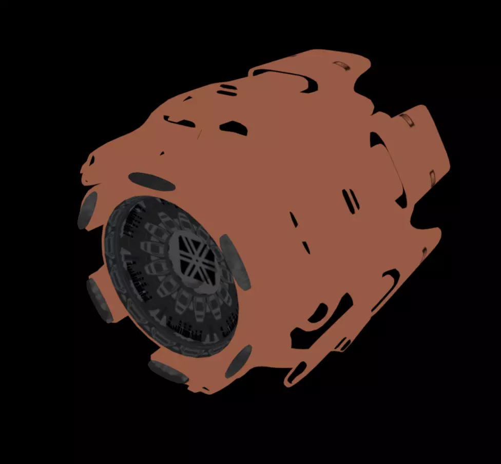 SciFi Engine Low-poly 3D model_9