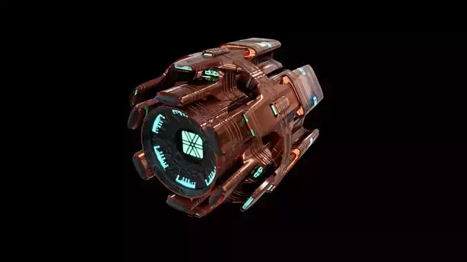 SciFi Engine Low-poly 3D model SciFi Engine Low-poly 3D model