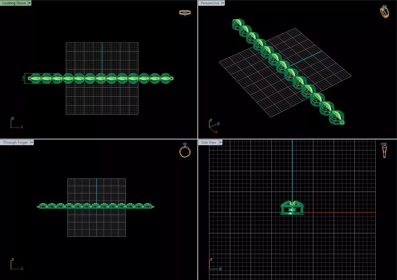 Arabic Chain Bracelet 3D print model_4