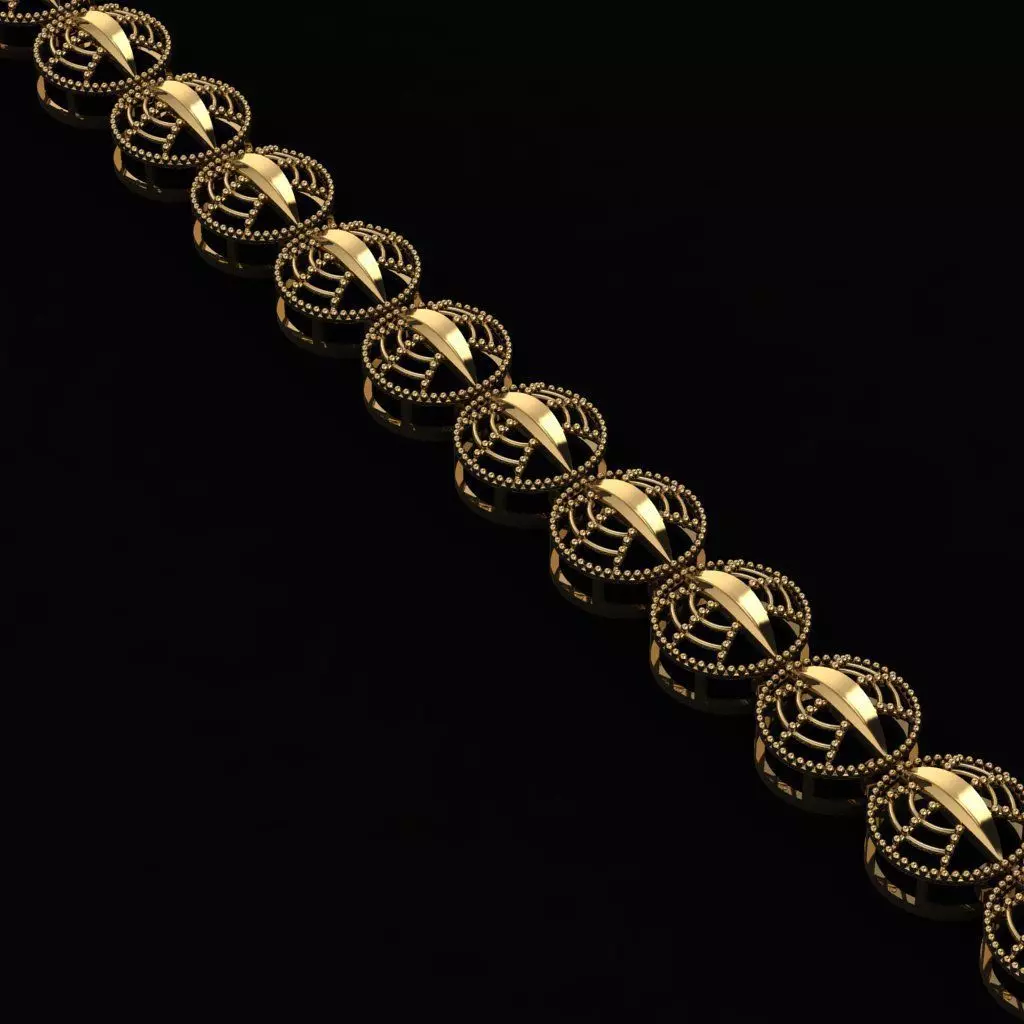 Arabic Chain Bracelet 3D print model_0