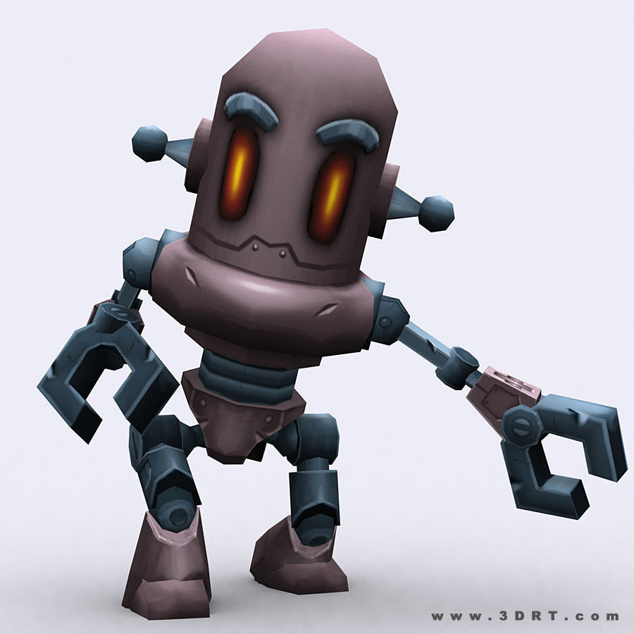 3DRT Chibii-robot 07 Low-poly 3D model_1