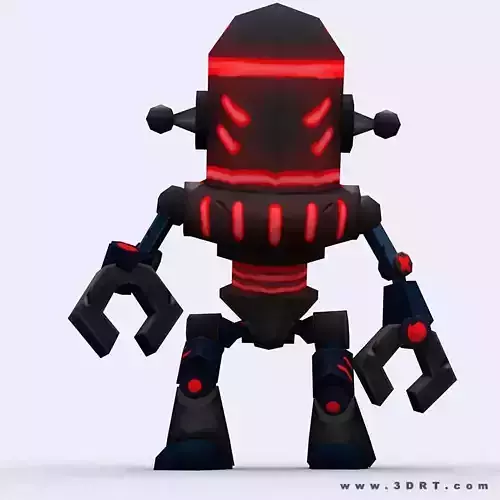 3DRT Chibii-robot 07 Low-poly 3D model