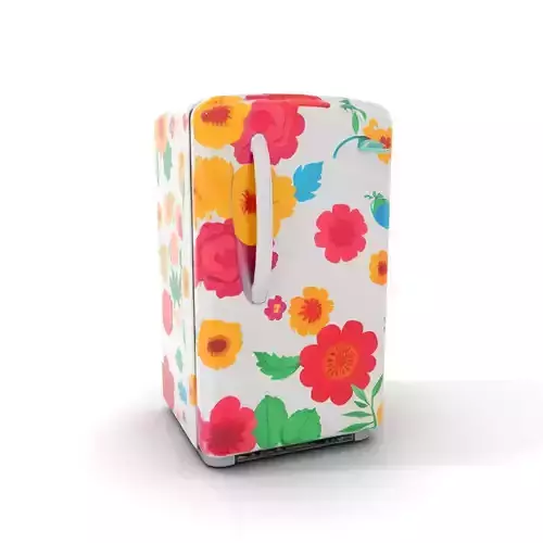 Vintage Floral Refrigerator model pack