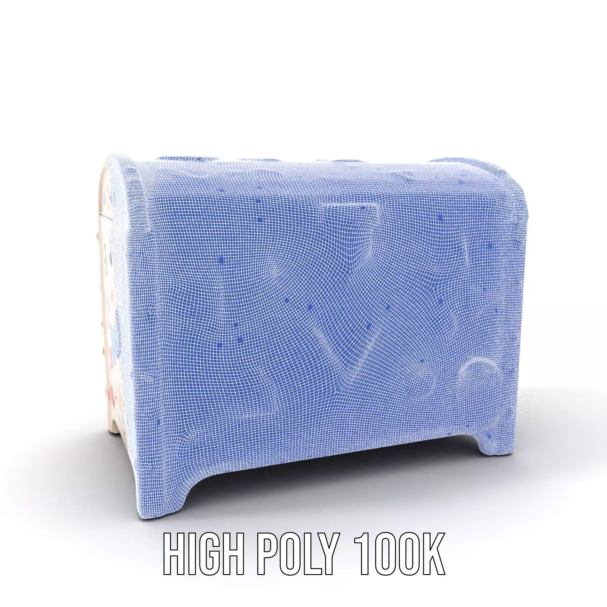 Colorful Toy Chest Model Pack with Decorative Pattern Low-poly 3D model_5