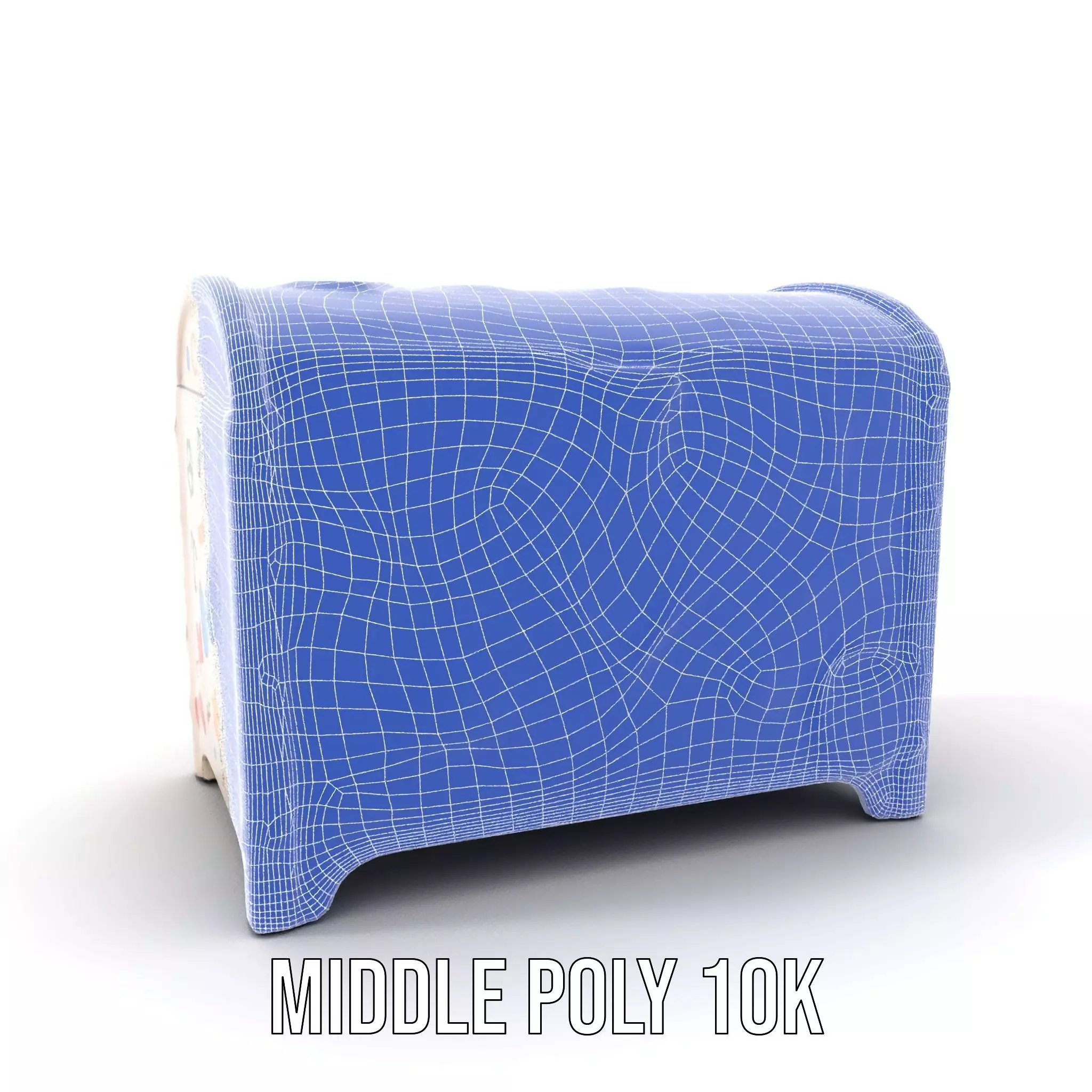 Colorful Toy Chest Model Pack with Decorative Pattern Low-poly 3D model_14