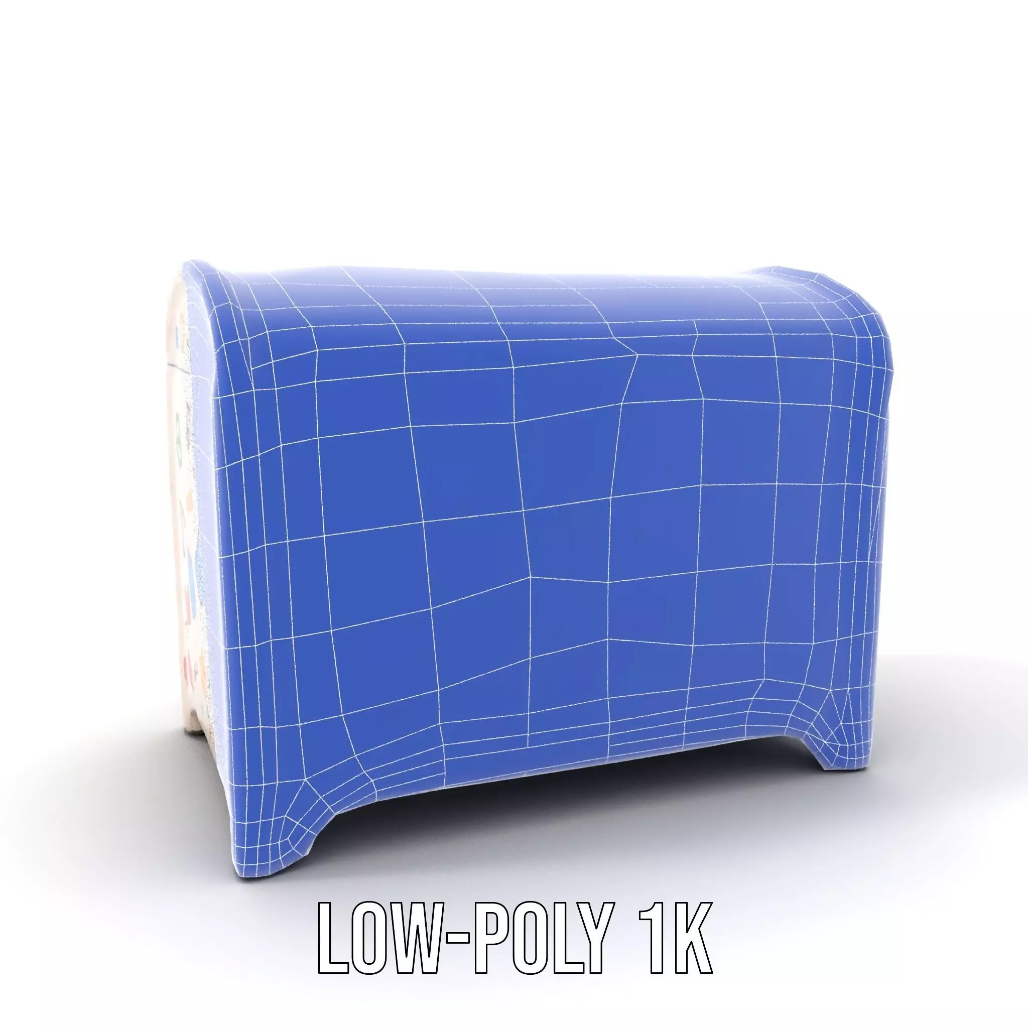 Colorful Toy Chest Model Pack with Decorative Pattern Low-poly 3D model_17