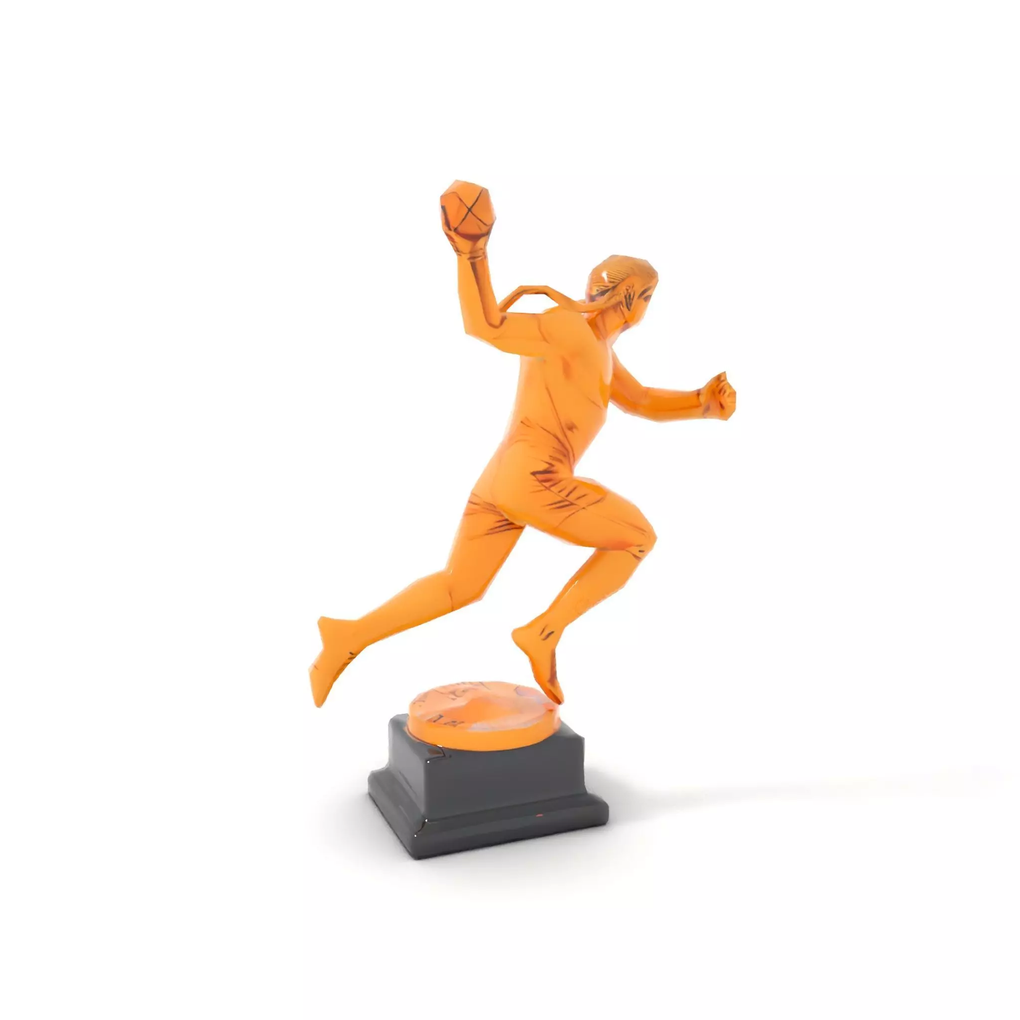 Gold Trophy Athlete Statue Model Pack Low-poly 3D model_7
