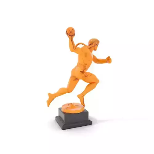 Gold Trophy Athlete Statue Model Pack Low-poly 3D model