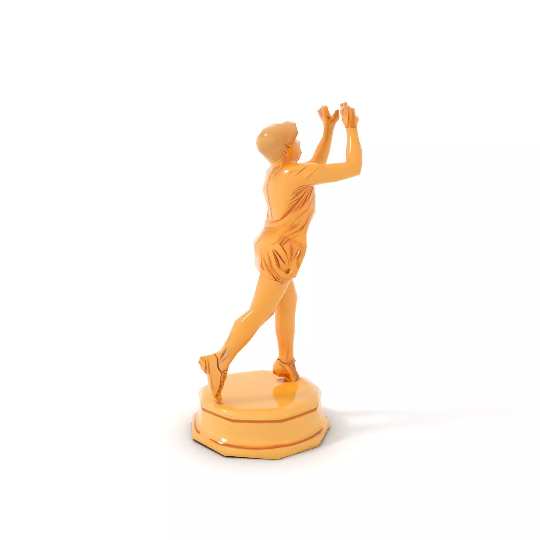Golden Athlete Trophy Model Pack Low-poly 3D model_17