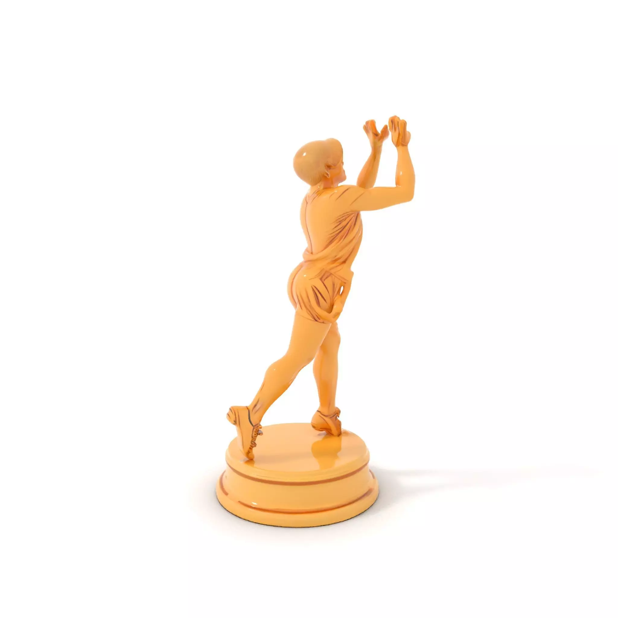 Golden Athlete Trophy Model Pack Low-poly 3D model_0