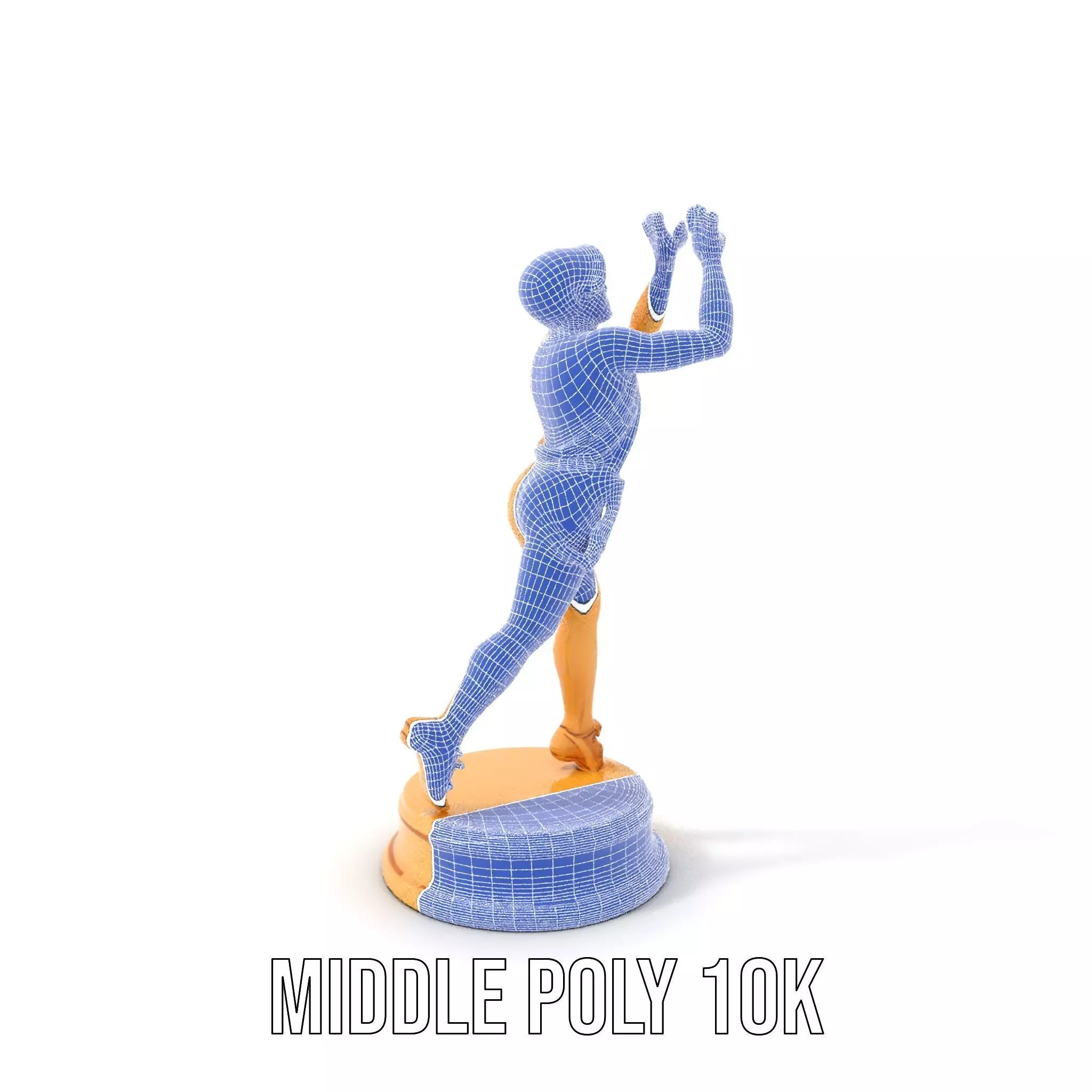 Golden Athlete Trophy Model Pack Low-poly 3D model_16