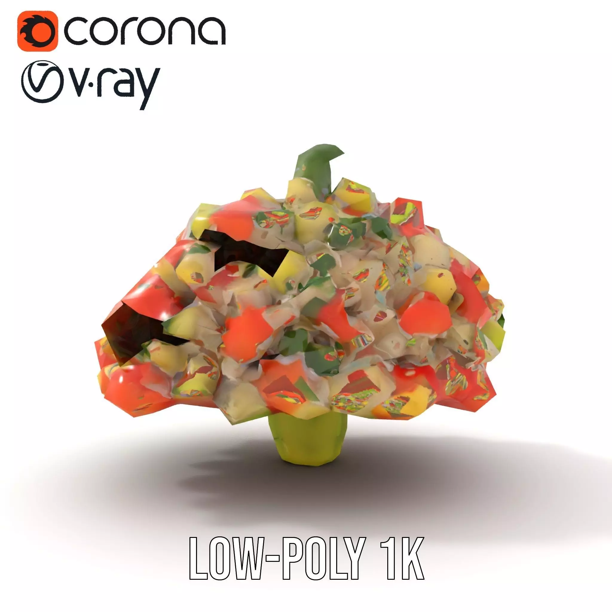 Chopped Vegetable Salad model pack Low-poly 3D model_20
