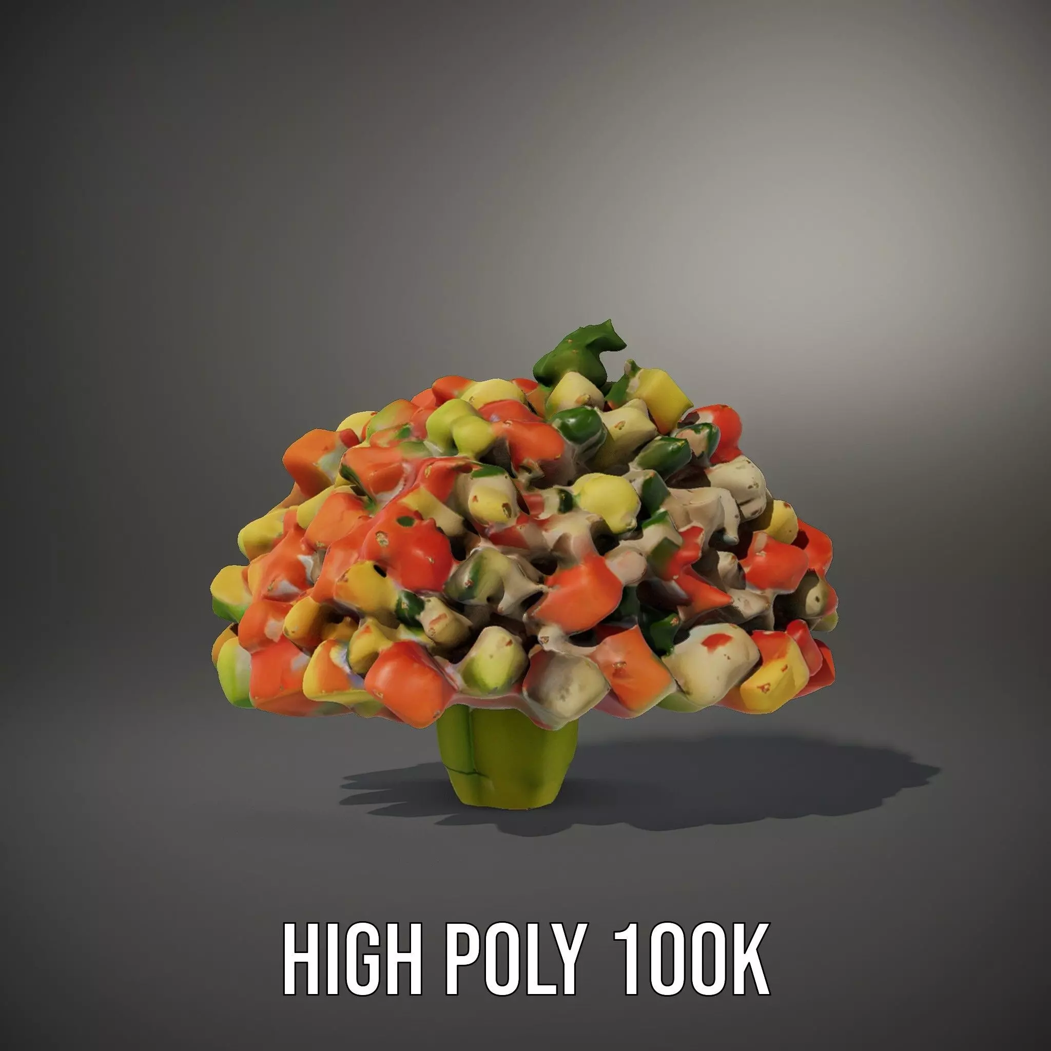 Chopped Vegetable Salad model pack Low-poly 3D model_8