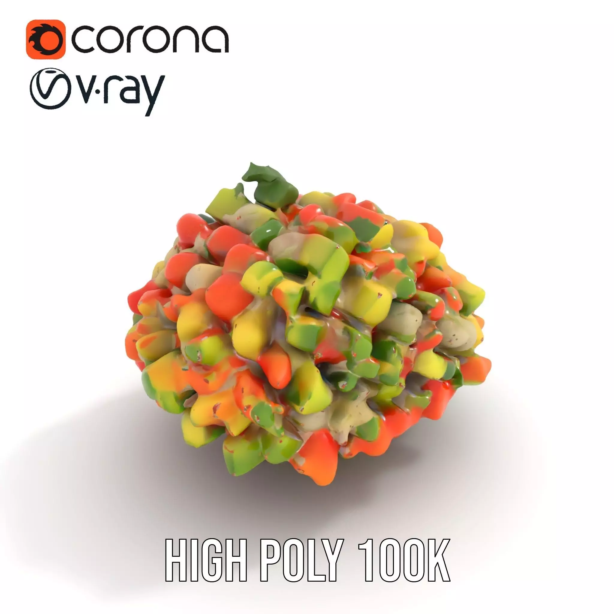 Chopped Vegetable Salad model pack Low-poly 3D model_18