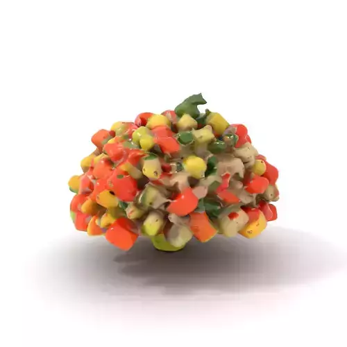 Chopped Vegetable Salad model pack Low-poly 3D model