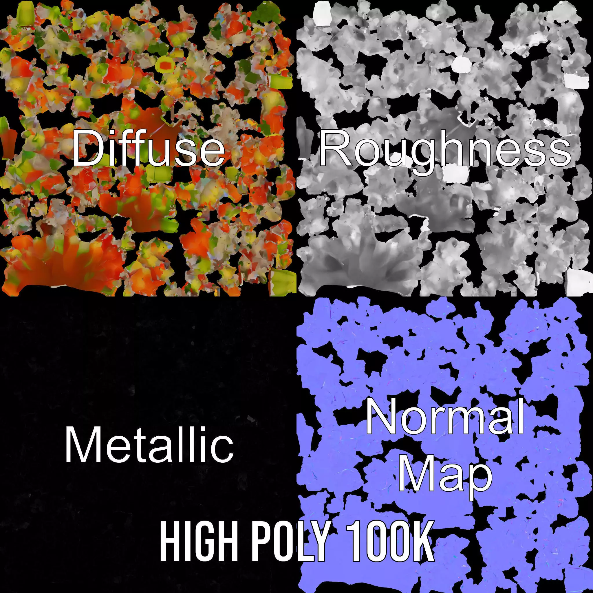 Chopped Vegetable Salad model pack Low-poly 3D model_3