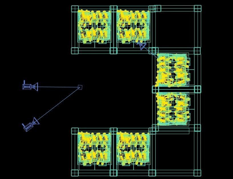 Buildings with interior Plan 3D model_3