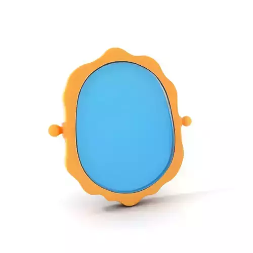 Vintage Ornate Wall Mirror Model Pack Low-poly 3D model