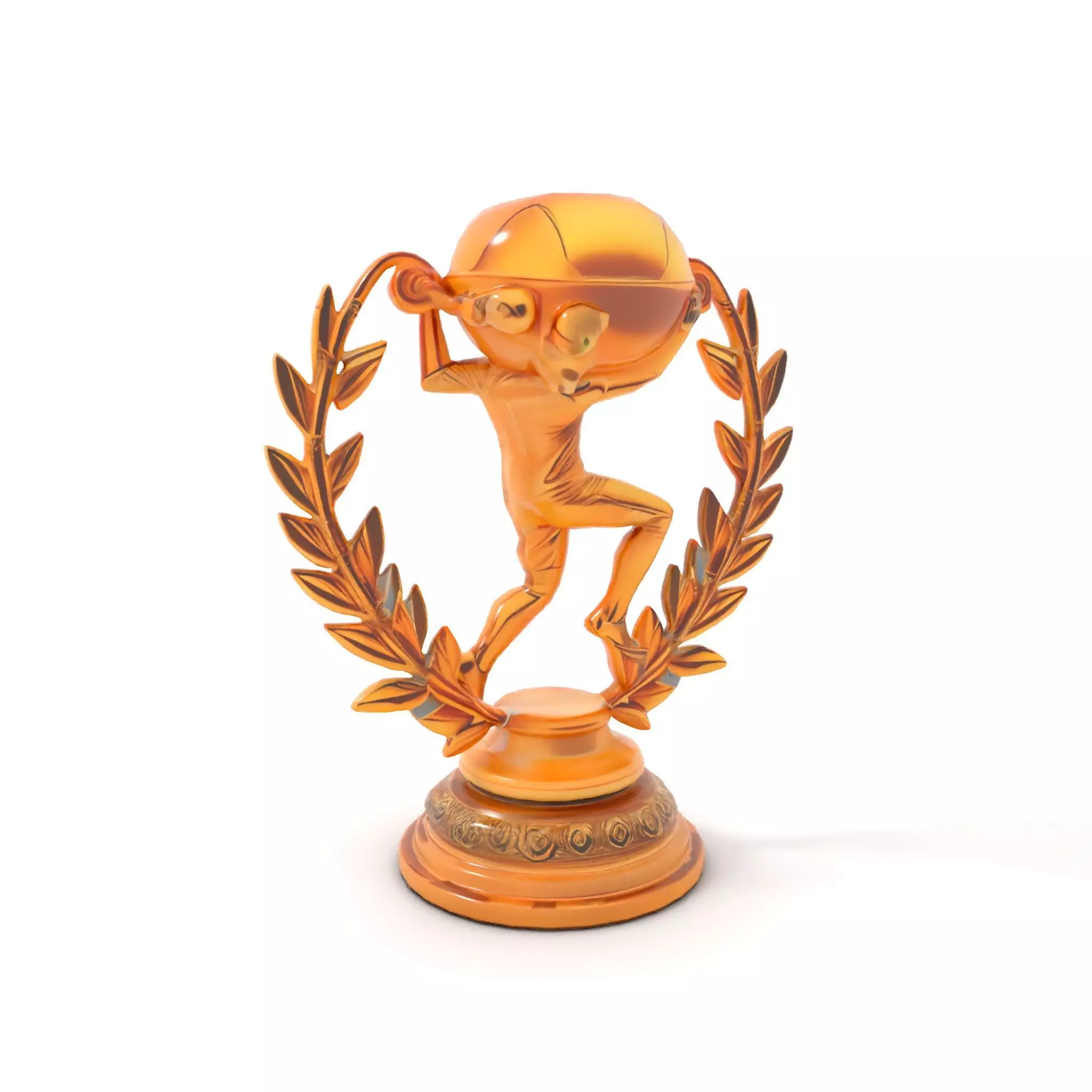 Golden Soccer Trophy model pack with detailed design Low-poly 3D model_5