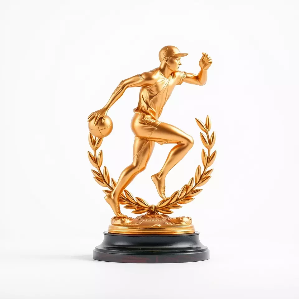 Sports Trophy Athlete Sculpture Model Pack Low-poly 3D model_2