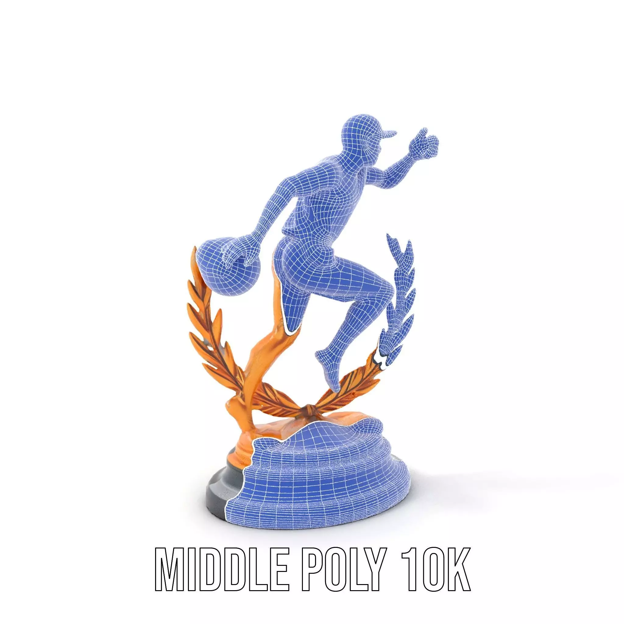 Sports Trophy Athlete Sculpture Model Pack Low-poly 3D model_16