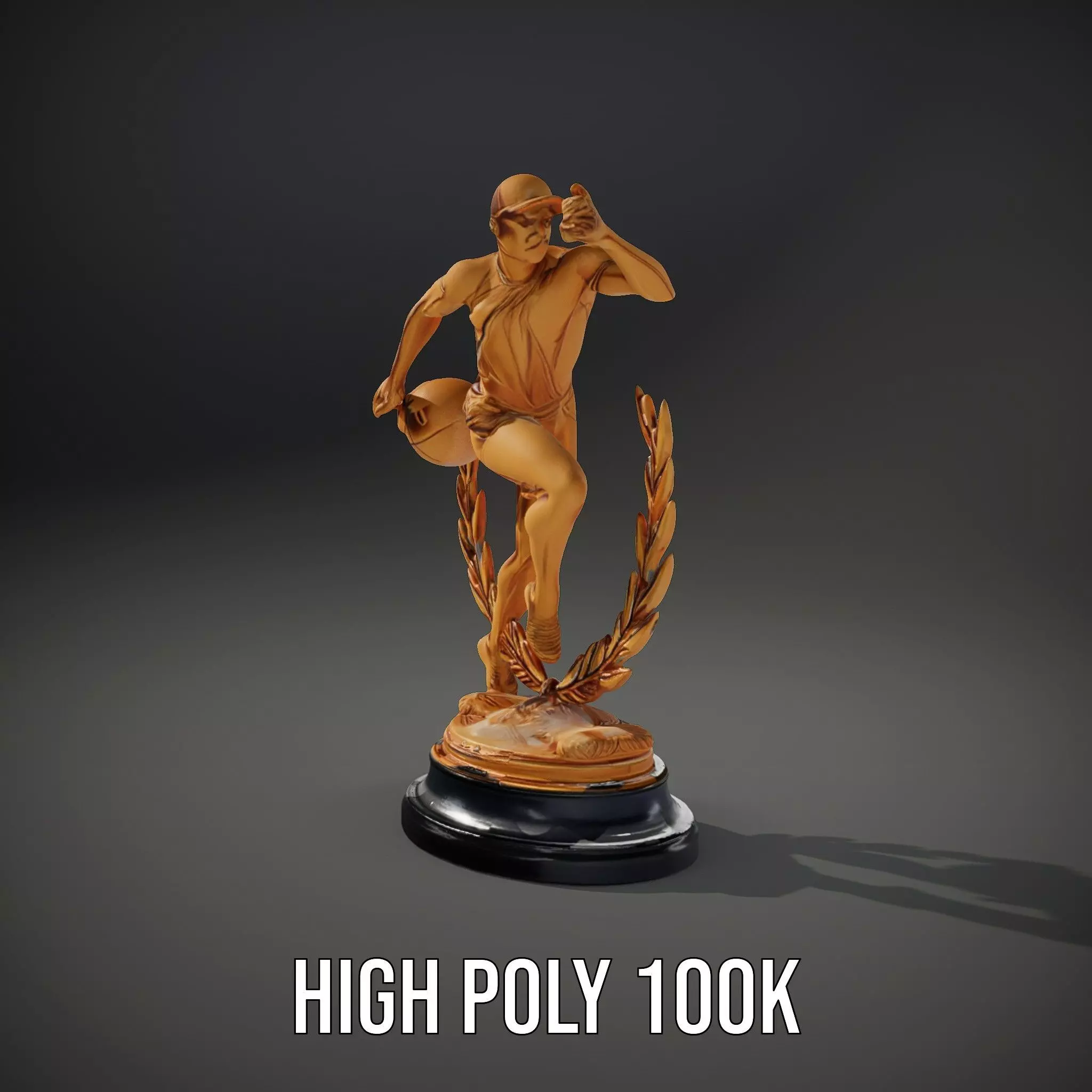 Sports Trophy Athlete Sculpture Model Pack Low-poly 3D model_10