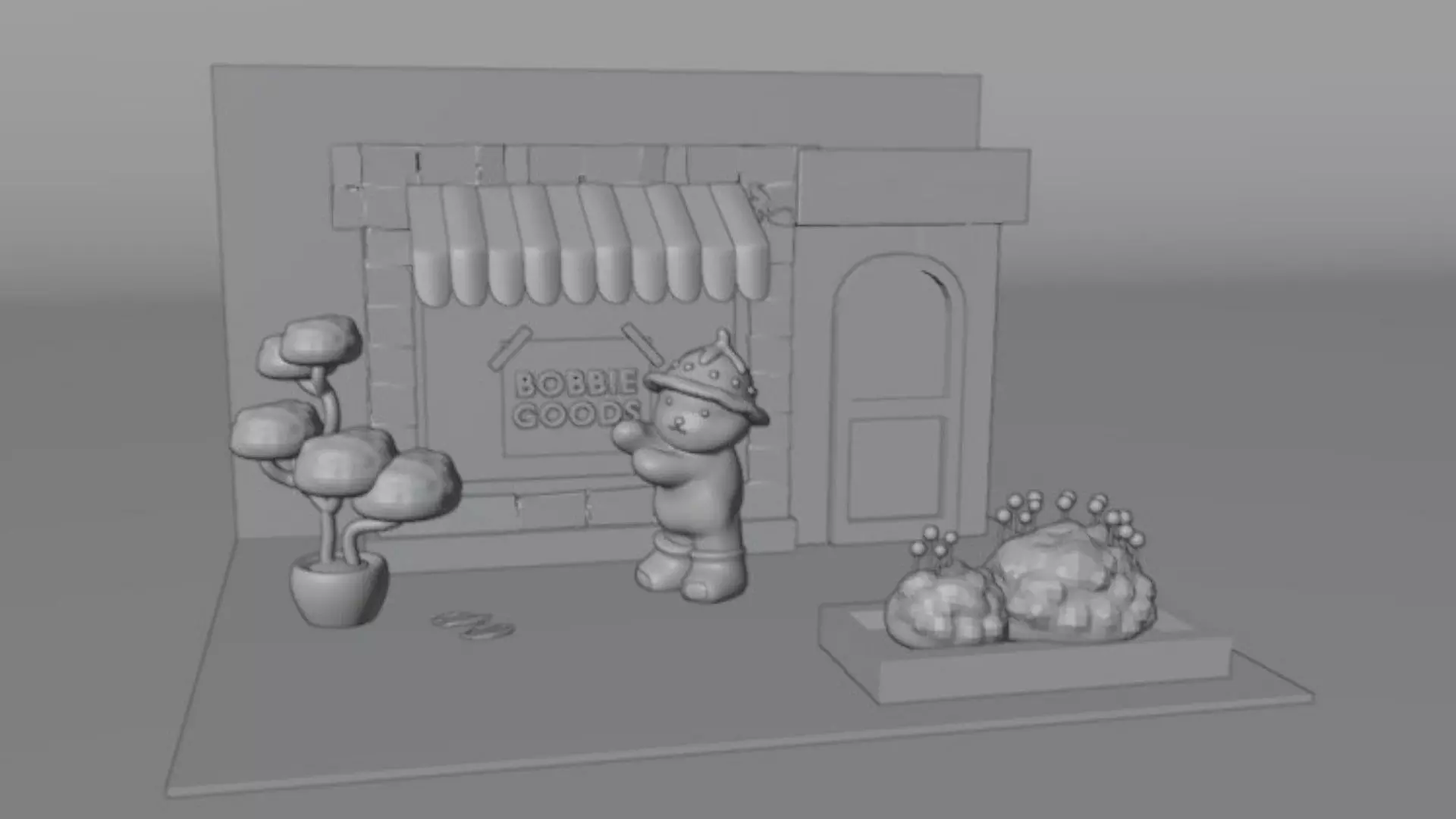 Bobbie goods store window model 3D print model_3