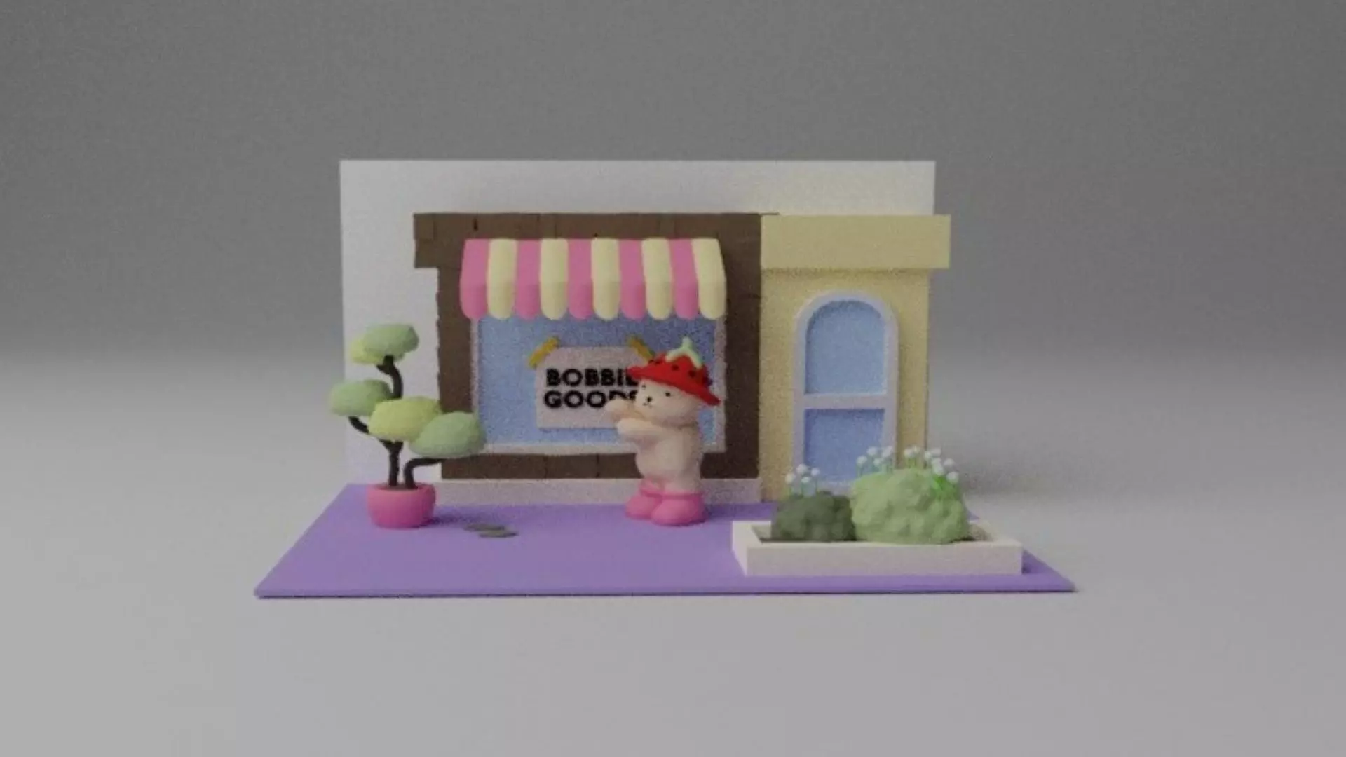 Bobbie goods store window model 3D print model_1