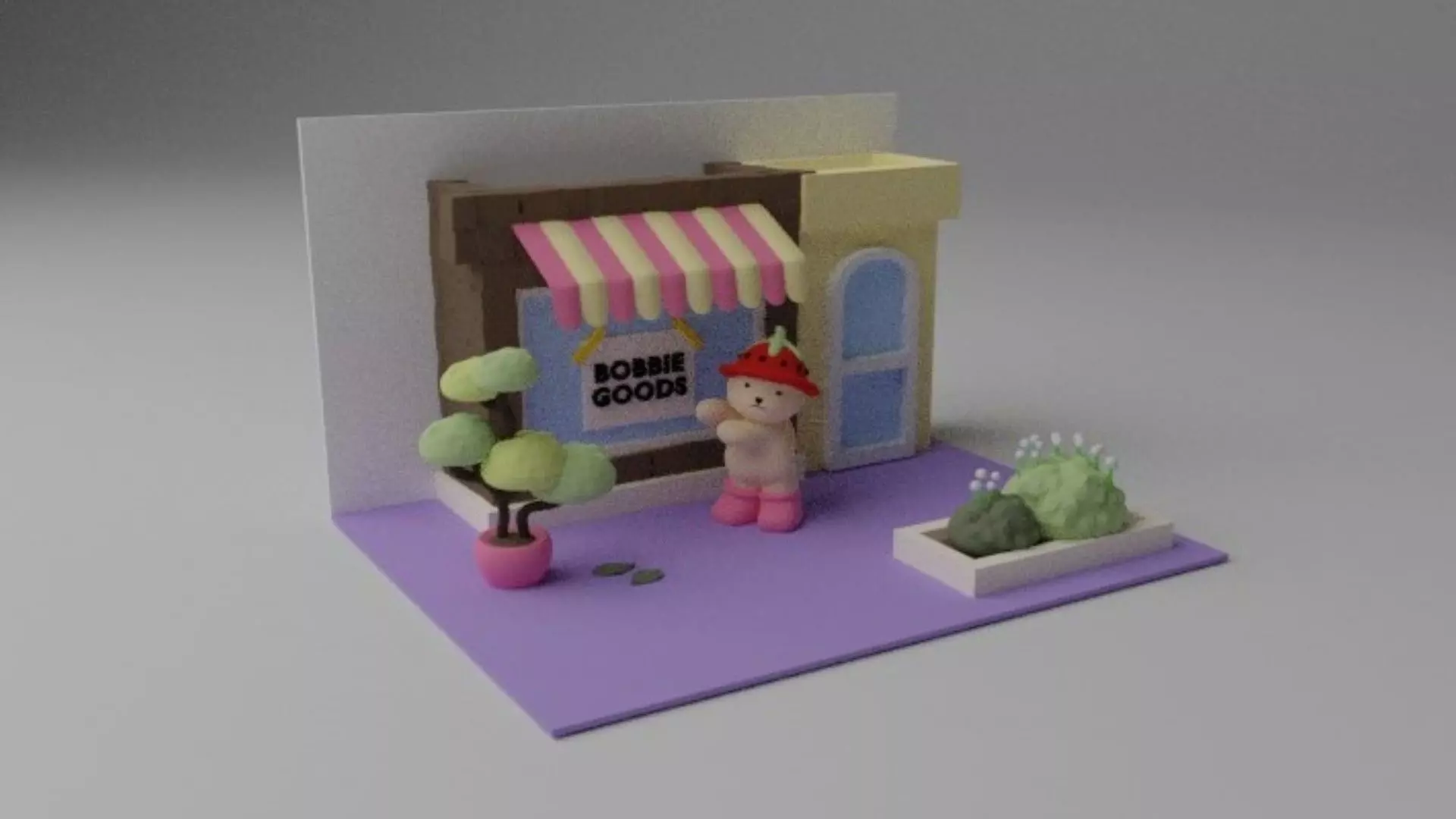 Bobbie goods store window model 3D print model_0