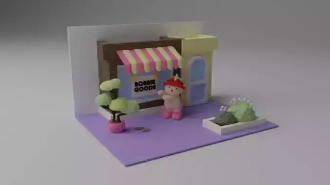 Bobbie goods store window model