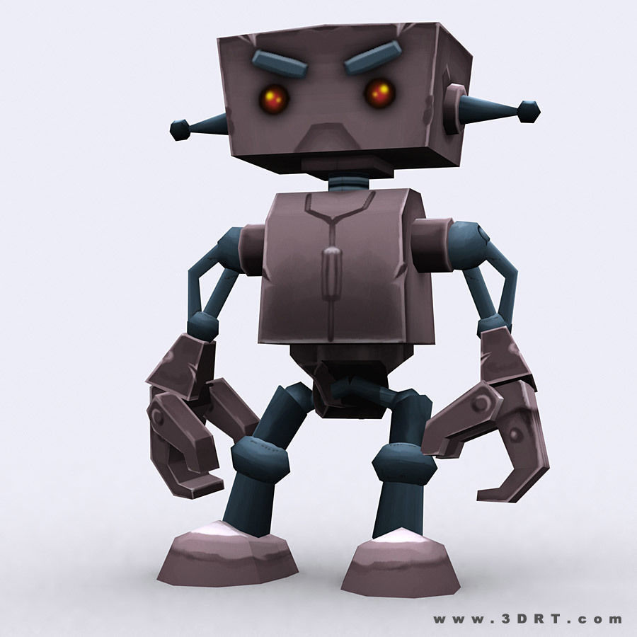 3DRT Chibii-robot 08 Low-poly 3D model_1