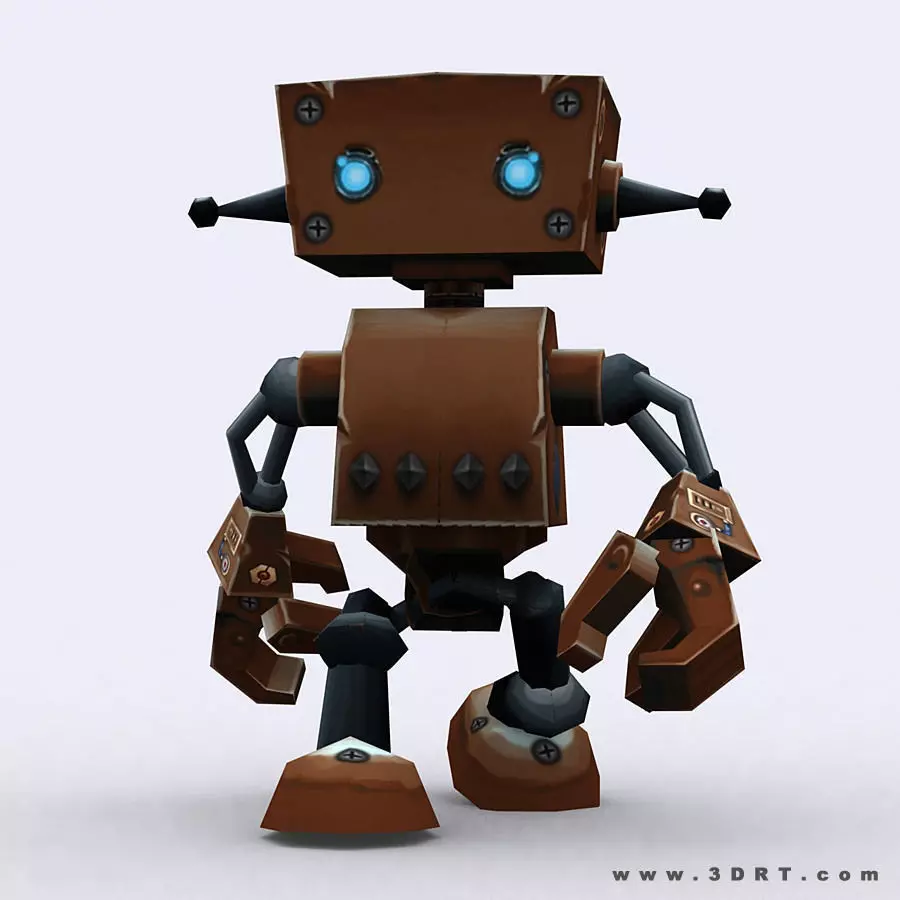 3DRT Chibii-robot 08 Low-poly 3D model_0