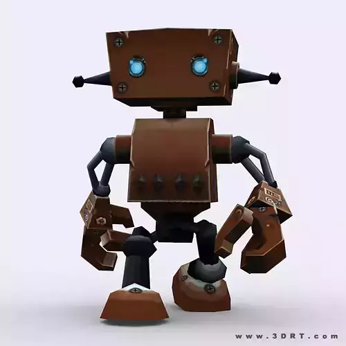 3DRT Chibii-robot 08 Low-poly 3D model