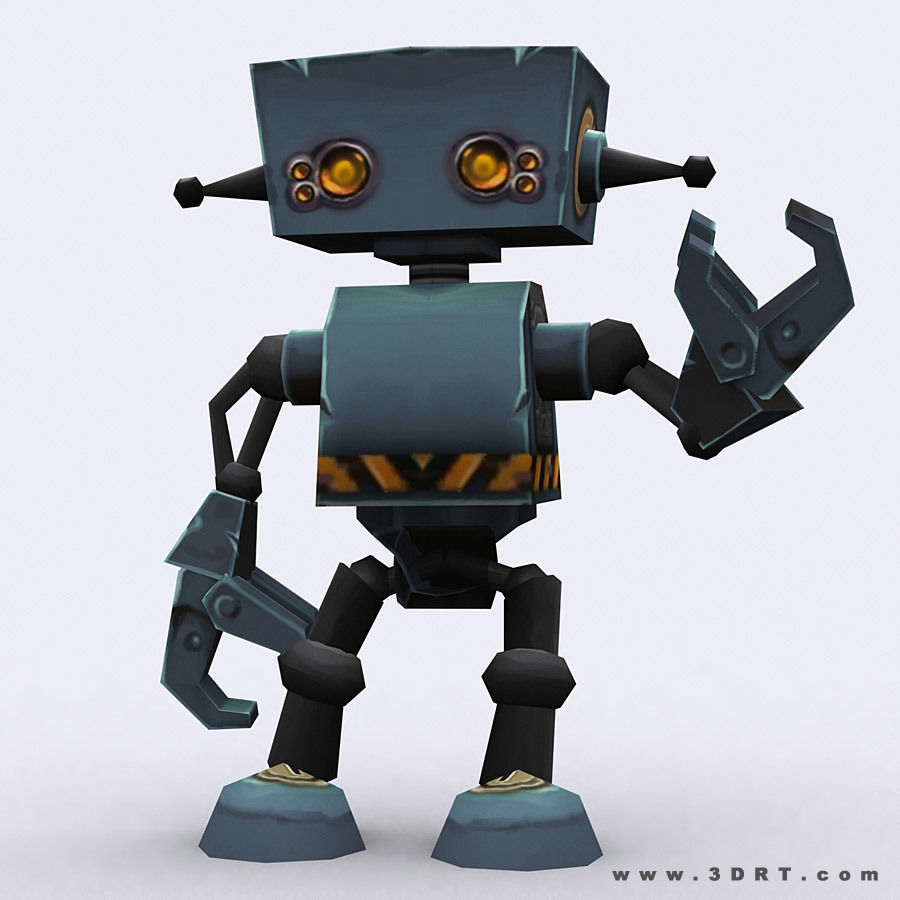 3DRT Chibii-robot 08 Low-poly 3D model_4