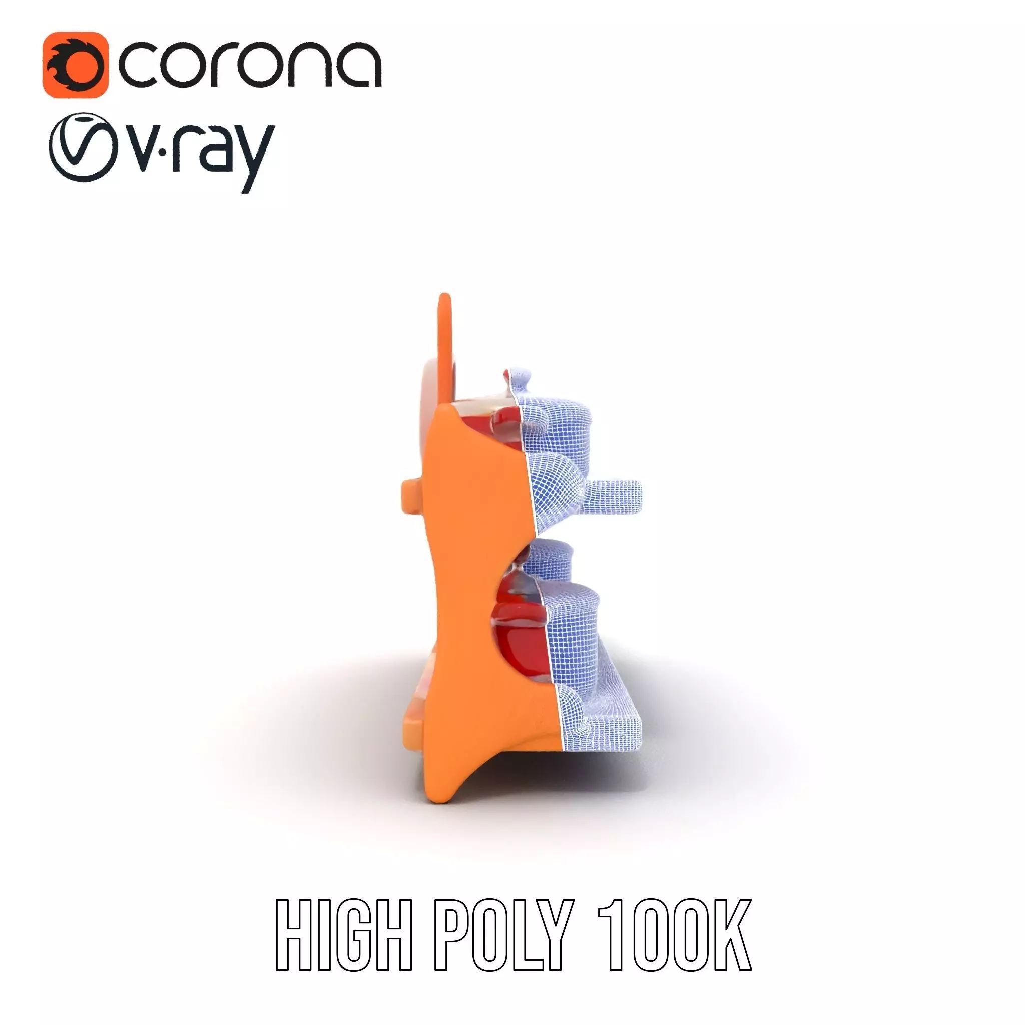 Colorful Kitchen Cookware Set Model Pack Low-poly 3D model_35