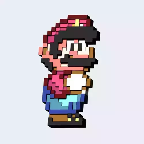 Mario fridge magnet keychain