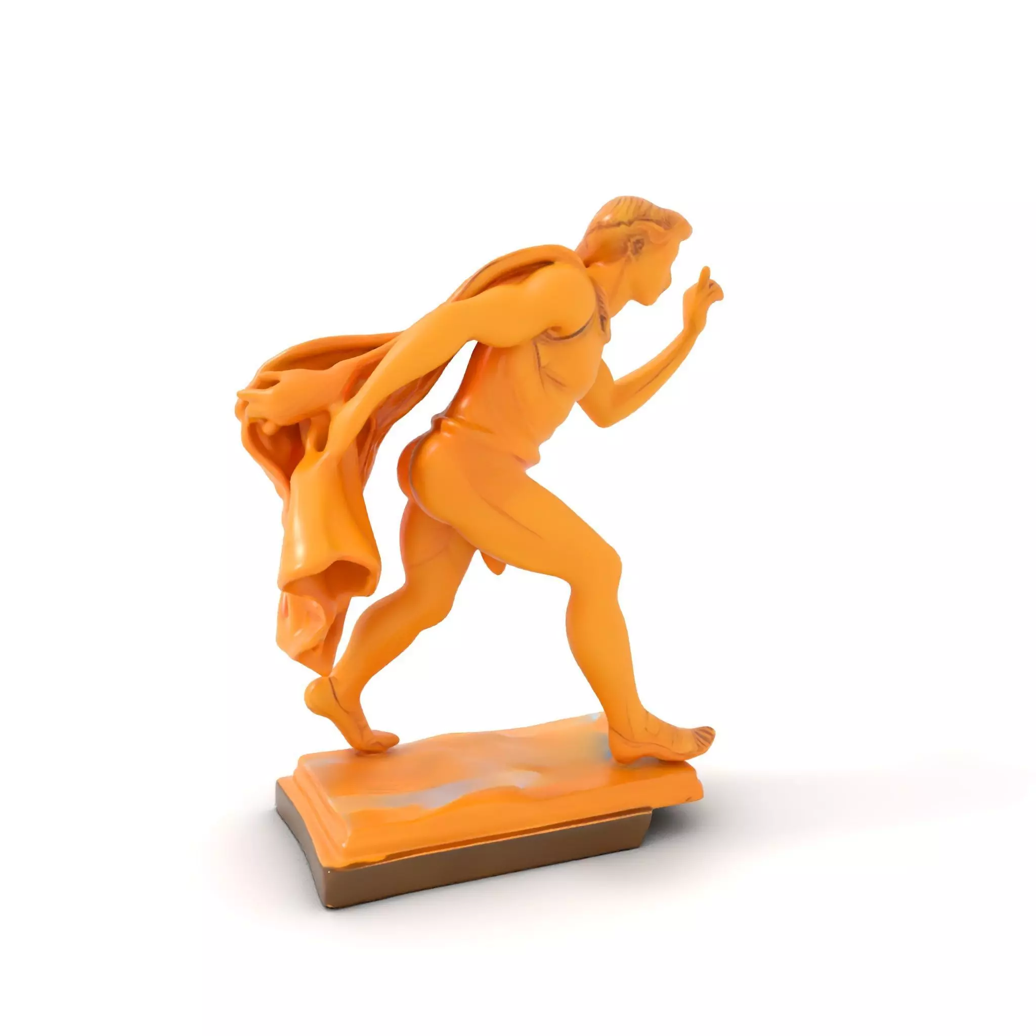Golden Athlete Statue Model Pack Low-poly 3D model_0