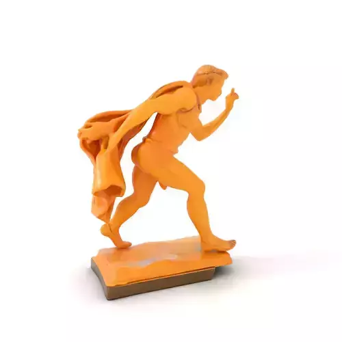 Golden Athlete Statue Model Pack Low-poly 3D model