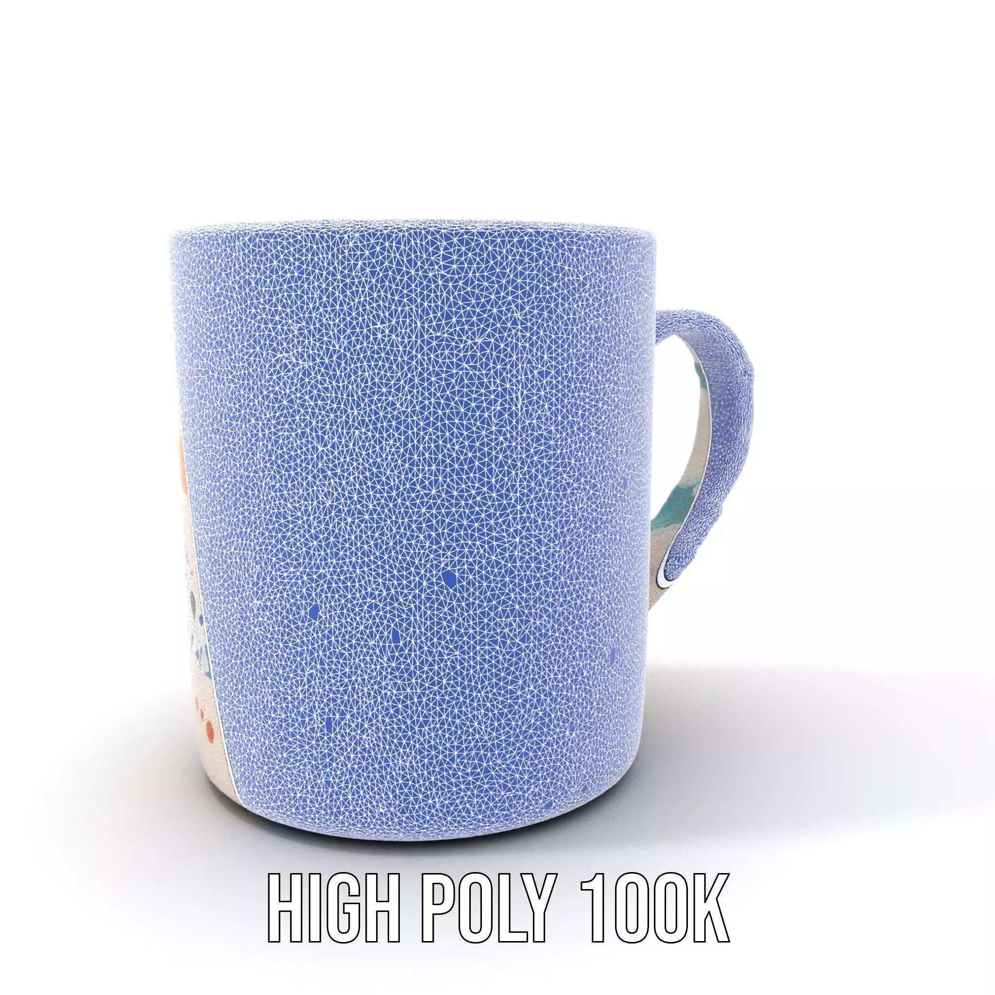 Ceramic Mug with Colorful Patterns Model Pack Low-poly 3D model_5